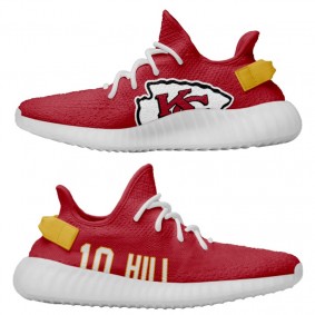 Men's Yeezy Boost 350 Kansas City Chiefs Tyreek Hill Red Lightweight Shoes