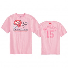 Women's Kansas City Chiefs Patrick Mahomes Pink Mother's Day T-Shirt