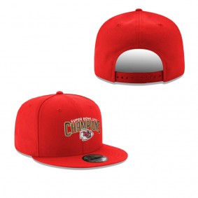 Men's Kansas City Chiefs Red Super Bowl LVIII Champions Replica 9FIFTY Snapback Hat