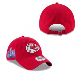 Men's Kansas City Chiefs Red Super Bowl LVIII Champions Side Patch 9TWENTY Adjustable Hat