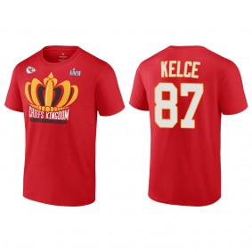 Travis Kelce Kansas City Chiefs Red Super Bowl LVII Champions Last Standing T-Shirt