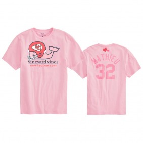 Women's Kansas City Chiefs Tyrann Mathieu Pink Mother's Day T-Shirt