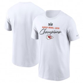 Men's Kansas City Chiefs White Super Bowl LVIII Champions Classic T-Shirt