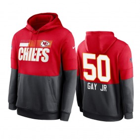 Kansas City Chiefs Willie Gay Jr. Red Charcoal Sideline Impact Lockup Performance Hoodie