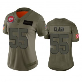 Women's Kansas City Chiefs Frank Clark Camo 2019 Salute to Service Limited Jersey