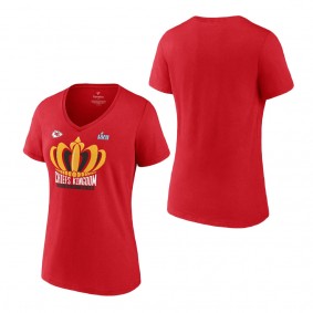 Women's Kansas City Chiefs Red Super Bowl LVII Champions Hometown Last Standing V-Neck T-Shirt