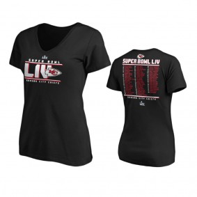 Women's Kansas City Chiefs Black Super Bowl LIV Hail Mary T-Shirt