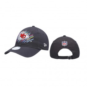 Women's Kansas City Chiefs Charcoal 2021 NFL Crucial Catch 9TWENTY Adjustable Hat
