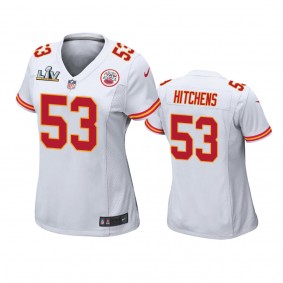 Women's Kansas City Chiefs Anthony Hitchens White Super Bowl LV Game Jersey