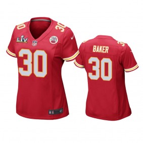 Women's Kansas City Chiefs Deandre Baker Red Super Bowl LV Game Jersey