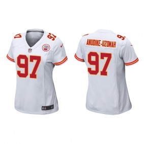 Women's Kansas City Chiefs Felix Anudike-Uzomah White 2023 NFL Draft Game Jersey