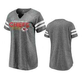 Women's Kansas City Chiefs Gray Super Bowl LV Juke Notch Neck T-Shirt