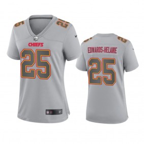 Women's Kansas City Chiefs Clyde Edwards-Helaire Gray Atmosphere Fashion Game Jersey
