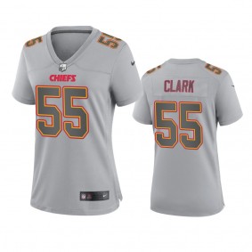Women's Kansas City Chiefs Frank Clark Gray Atmosphere Fashion Game Jersey