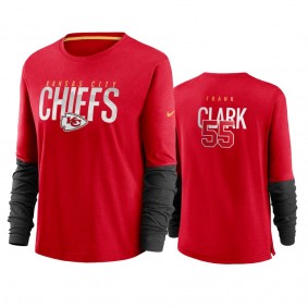 Women's Frank Clark Kansas City Chiefs Red City Mascot Breathe Long Sleeve T-Shirt