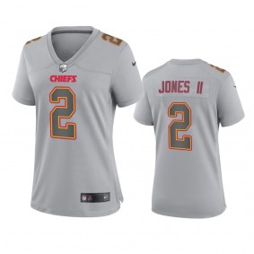 Women's Kansas City Chiefs Ronald Jones II Gray Atmosphere Fashion Game Jersey
