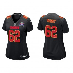 Women's Joe Thuney Kansas City Chiefs Black Super Bowl LVIII Carbon Fashion Game Jersey