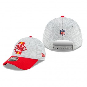 Youth Kansas City Chiefs Gray Red 2021 NFL Training Camp 9FORTY Adjustable Hat