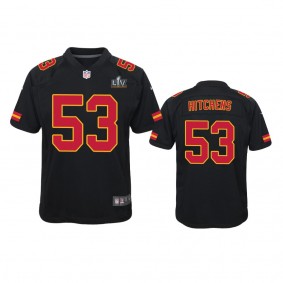 Youth Chiefs Anthony Hitchens Black Super Bowl LV Game Fashion Jersey