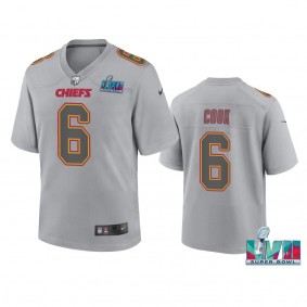 Youth Chiefs Bryan Cook Gray Super Bowl LVII Atmosphere Jersey