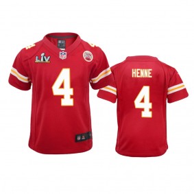 Youth Chiefs Chad Henne Red Super Bowl LV Game Jersey