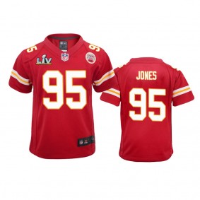 Youth Chiefs Chris Jones Red Super Bowl LV Game Jersey