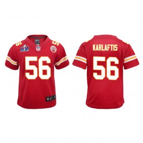 Youth George Karlaftis Kansas City Chiefs Red Super Bowl LVIII Game Jersey