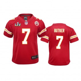 Youth Chiefs Harrison Butker Red Super Bowl LV Game Jersey
