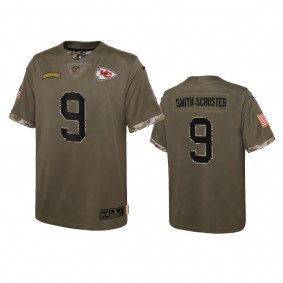 Youth Kansas City Chiefs JuJu Smith-Schuster Olive 2022 Salute To Service Limited Jersey