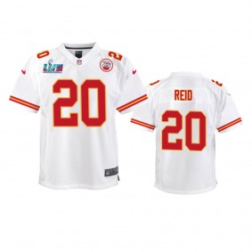 Youth Chiefs Justin Reid White Super Bowl LVII Game Jersey