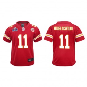 Youth Marquez Valdes-Scantling Kansas City Chiefs Red Super Bowl LVIII Game Jersey