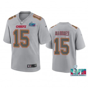 Youth Chiefs Patrick Mahomes Gray Super Bowl LVII Atmosphere Jersey