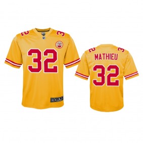 Youth Chiefs Tyrann Mathieu Gold Inverted Game Jersey