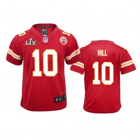 Youth Chiefs Tyreek Hill Red Super Bowl LV Game Jersey