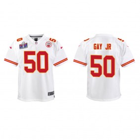 Youth Willie Gay Jr. Kansas City Chiefs White Super Bowl LVIII Game Jersey