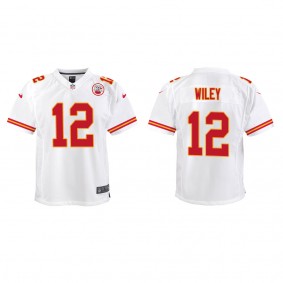 Youth Jared Wiley Kansas City Chiefs White Game Jersey