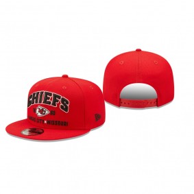 Youth Kansas City Chiefs Red Stacked 9FIFTY Snapback Hat
